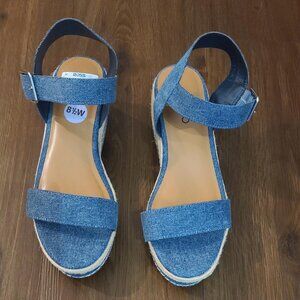New Denim Platform Sandals